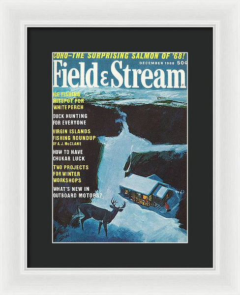 Field & Stream Magazine Cover December 1968 - Framed Print