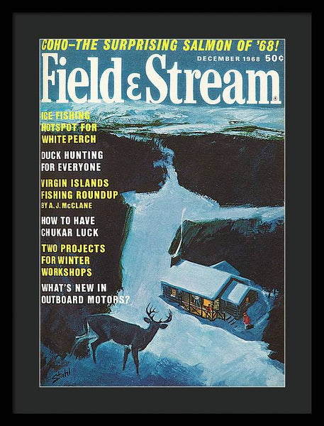 Field & Stream Magazine Cover December 1968 - Framed Print