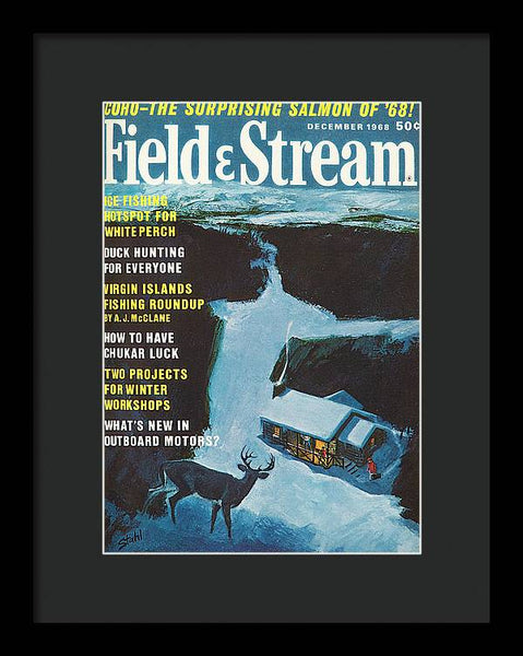 Field & Stream Magazine Cover December 1968 - Framed Print