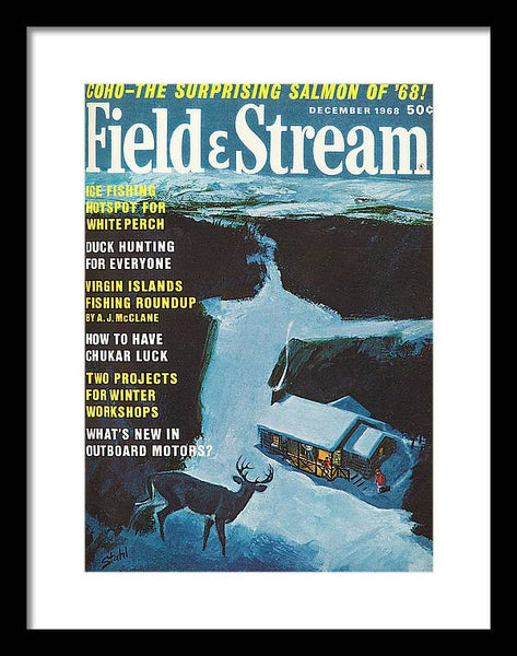 Field & Stream Magazine Cover December 1968 - Framed Print