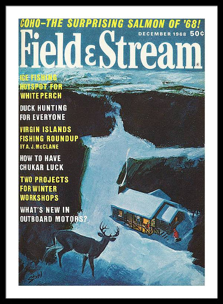 Field & Stream Magazine Cover December 1968 - Framed Print