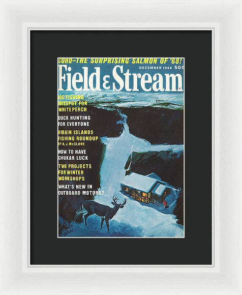Field & Stream Magazine Cover December 1968 - Framed Print