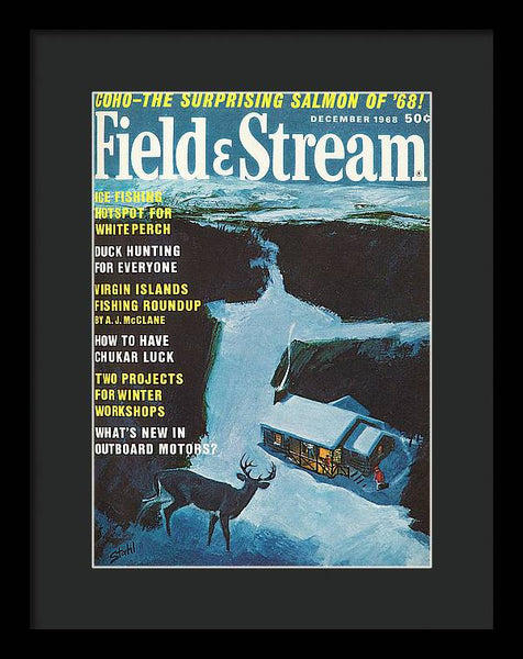Field & Stream Magazine Cover December 1968 - Framed Print