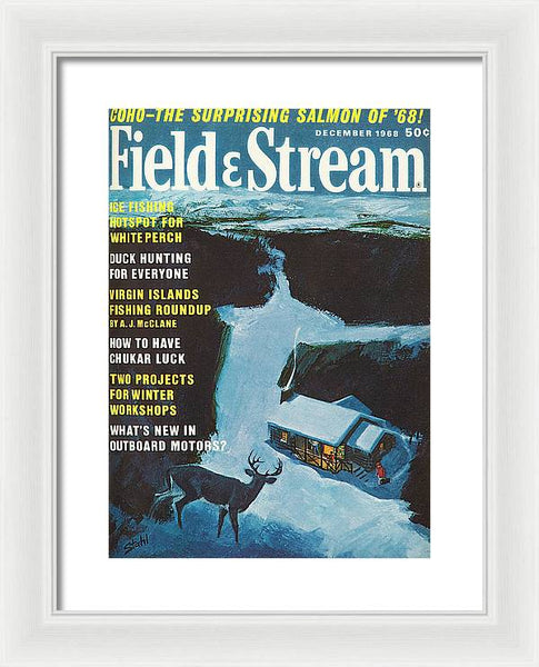 Field & Stream Magazine Cover December 1968 - Framed Print