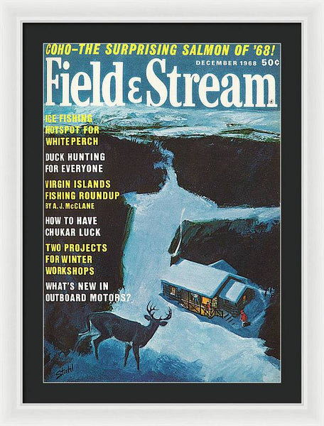 Field & Stream Magazine Cover December 1968 - Framed Print