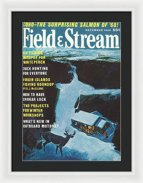 Field & Stream Magazine Cover December 1968 - Framed Print