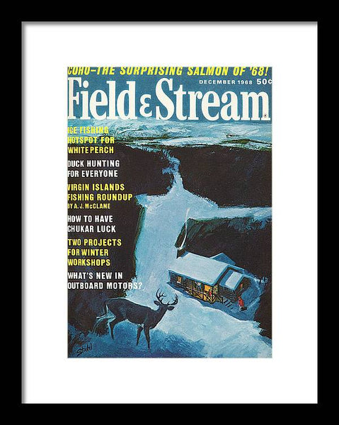Field & Stream Magazine Cover December 1968 - Framed Print