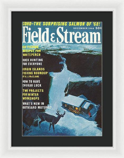 Field & Stream Magazine Cover December 1968 - Framed Print