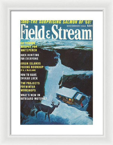 Field & Stream Magazine Cover December 1968 - Framed Print
