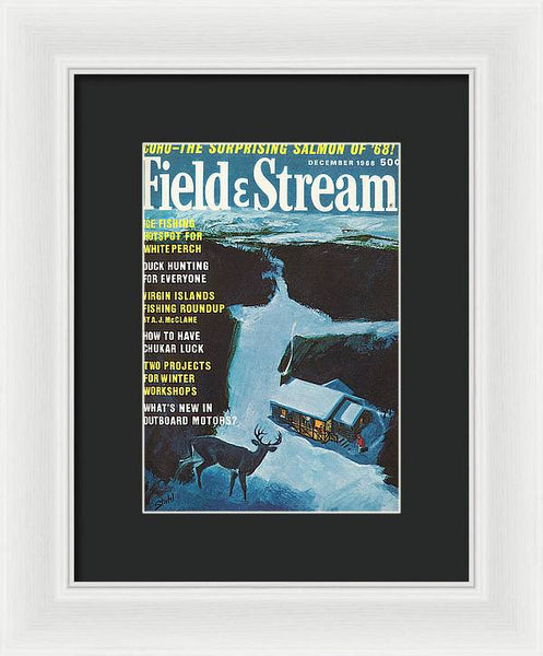 Field & Stream Magazine Cover December 1968 - Framed Print