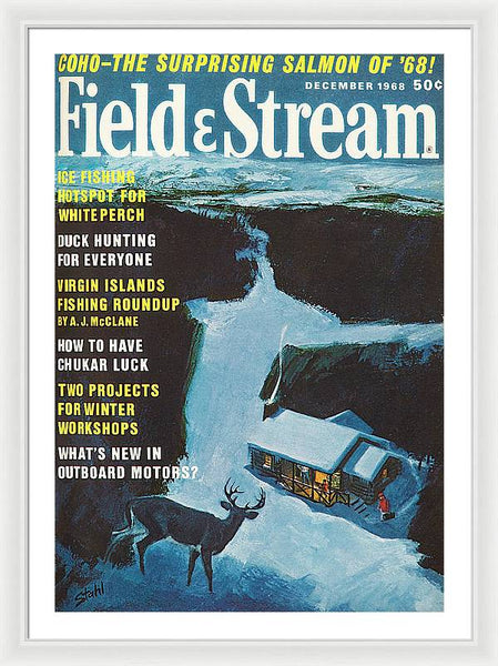 Field & Stream Magazine Cover December 1968 - Framed Print