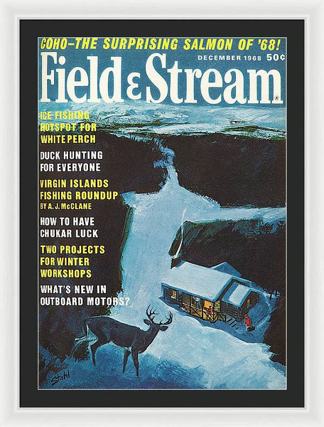 Field & Stream Magazine Cover December 1968 - Framed Print