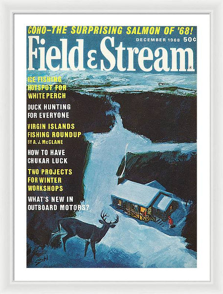 Field & Stream Magazine Cover December 1968 - Framed Print