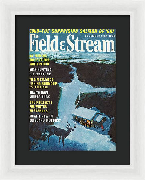 Field & Stream Magazine Cover December 1968 - Framed Print