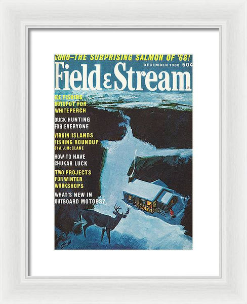 Field & Stream Magazine Cover December 1968 - Framed Print