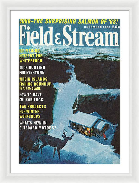 Field & Stream Magazine Cover December 1968 - Framed Print