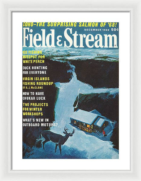 Field & Stream Magazine Cover December 1968 - Framed Print