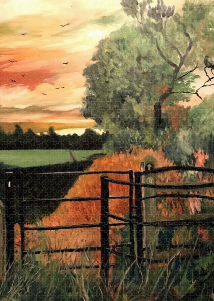 Kissing Gate in Autumns Glow - Puzzle