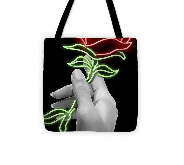 Neon Rose - Tote Bag