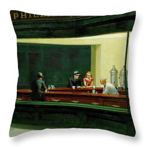 Nighthawks - Throw Pillow