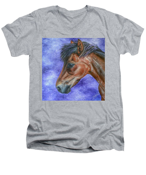 Portrait Of A Pony - Men's V-Neck T-Shirt