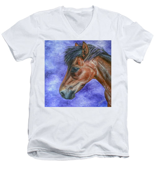 Portrait Of A Pony - Men's V-Neck T-Shirt