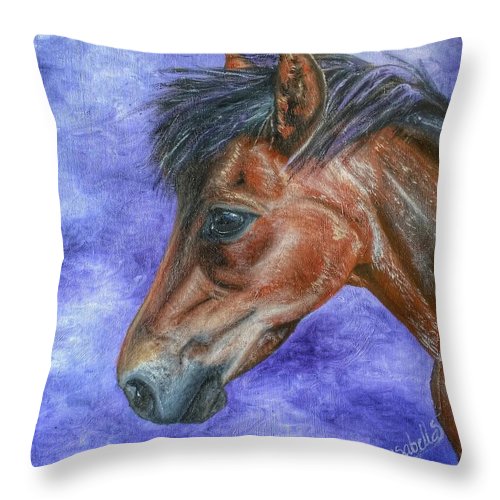 Portrait Of A Pony - Throw Pillow
