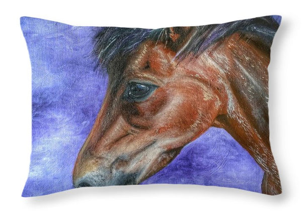 Portrait Of A Pony - Throw Pillow