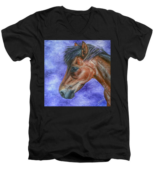 Portrait Of A Pony - Men's V-Neck T-Shirt