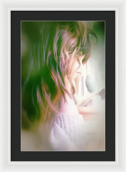 Portrait Of The Artist - Lost In Thought - Framed Print