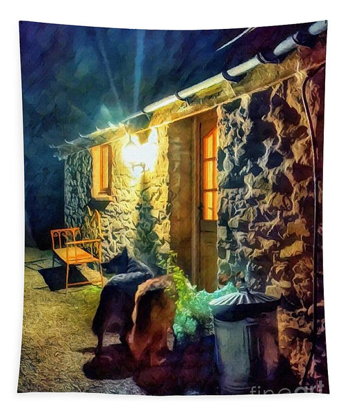 Shepherds At The Cottage Door - Tapestry