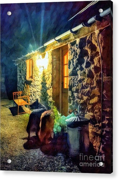 Shepherds At The Cottage Door - Acrylic Print