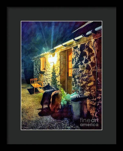 Shepherds At The Cottage Door - Framed Print