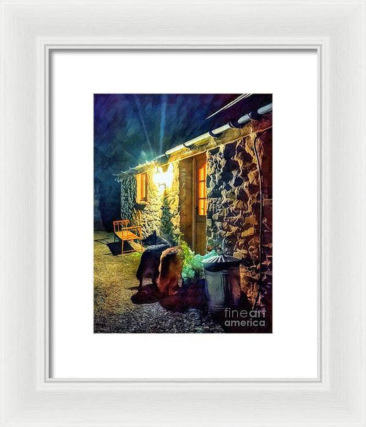 Shepherds At The Cottage Door - Framed Print