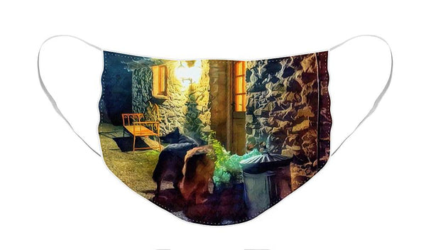 Shepherds At The Cottage Door - Face Mask