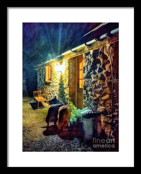 Shepherds At The Cottage Door - Framed Print
