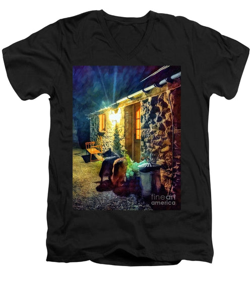 Shepherds At The Cottage Door - Men's V-Neck T-Shirt
