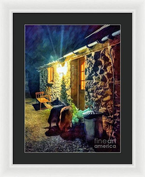 Shepherds At The Cottage Door - Framed Print