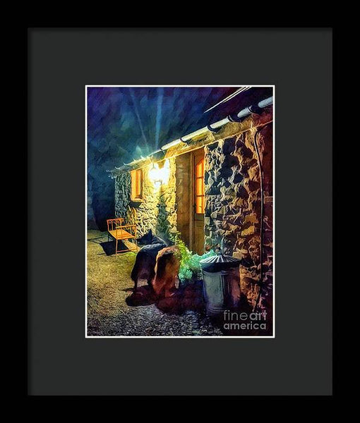Shepherds At The Cottage Door - Framed Print