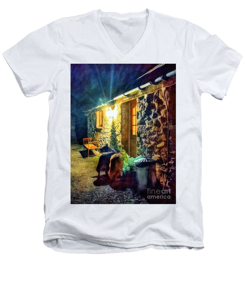 Shepherds At The Cottage Door - Men's V-Neck T-Shirt