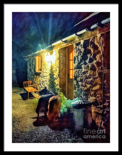 Shepherds At The Cottage Door - Framed Print