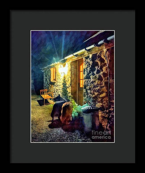 Shepherds At The Cottage Door - Framed Print