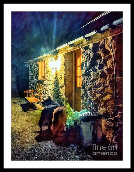 Shepherds At The Cottage Door - Framed Print