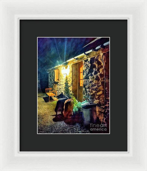 Shepherds At The Cottage Door - Framed Print