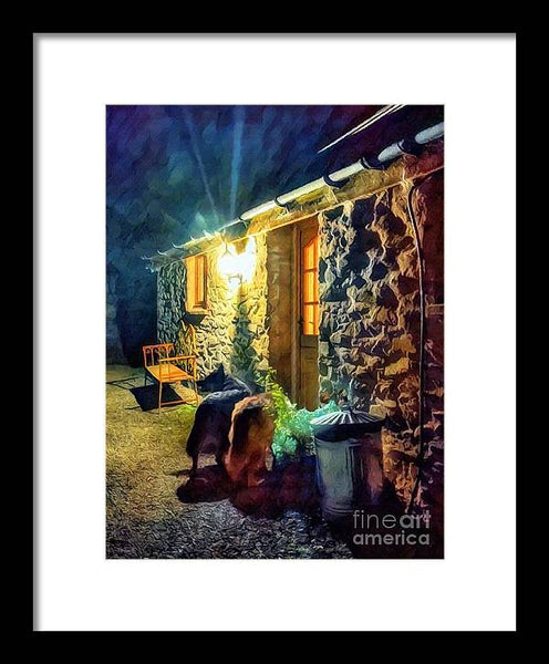 Shepherds At The Cottage Door - Framed Print