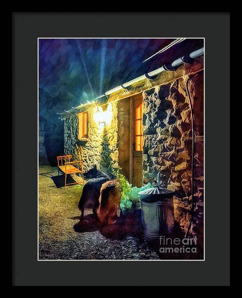 Shepherds At The Cottage Door - Framed Print