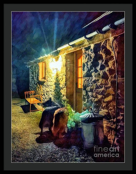 Shepherds At The Cottage Door - Framed Print