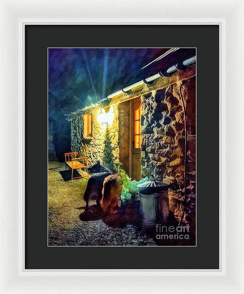Shepherds At The Cottage Door - Framed Print