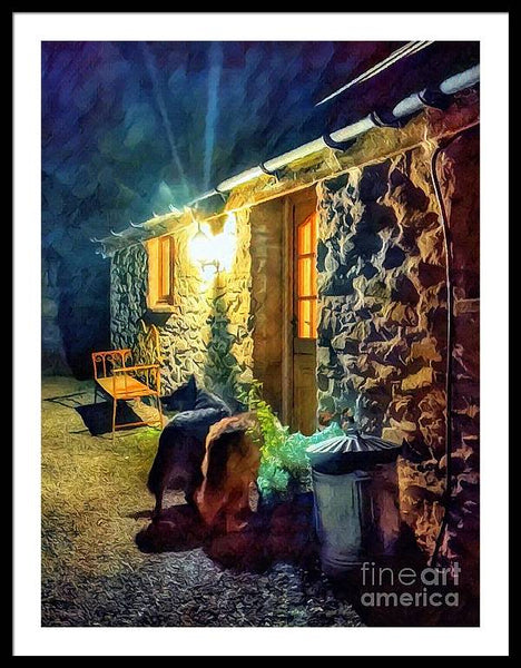 Shepherds At The Cottage Door - Framed Print