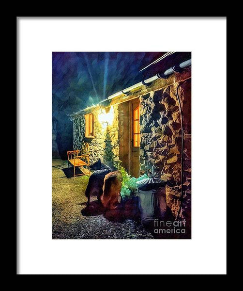 Shepherds At The Cottage Door - Framed Print